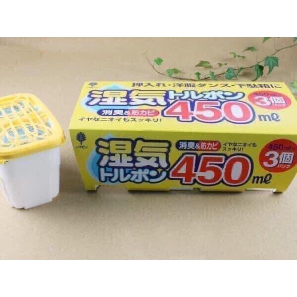 Combo 3 hộp hút ẩm Kokubo 450ml Nhật Bản