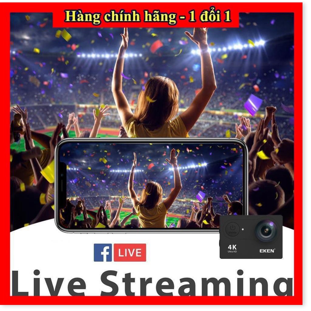 ✔️ [Top sale] -  Camera Hành Trình 4K Ultra HD Wifi Kết Nối Với Điện Thoại Live Stream Eken H9R