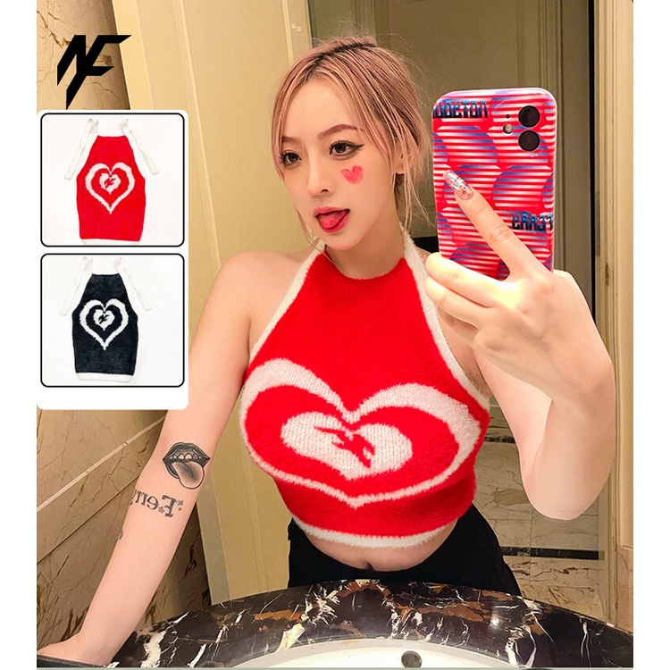 DUNEA Áo Hai Dây Dệt Kim In Họa Tiết Thời Trang Cho Nữ