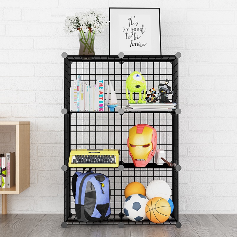 Tủ Ghép 6 Ô Tấm Lưới Đa Năng, Tấm Lưới Ghép Tủ Đa Năng 2 Màu (23 tấm 35x35)