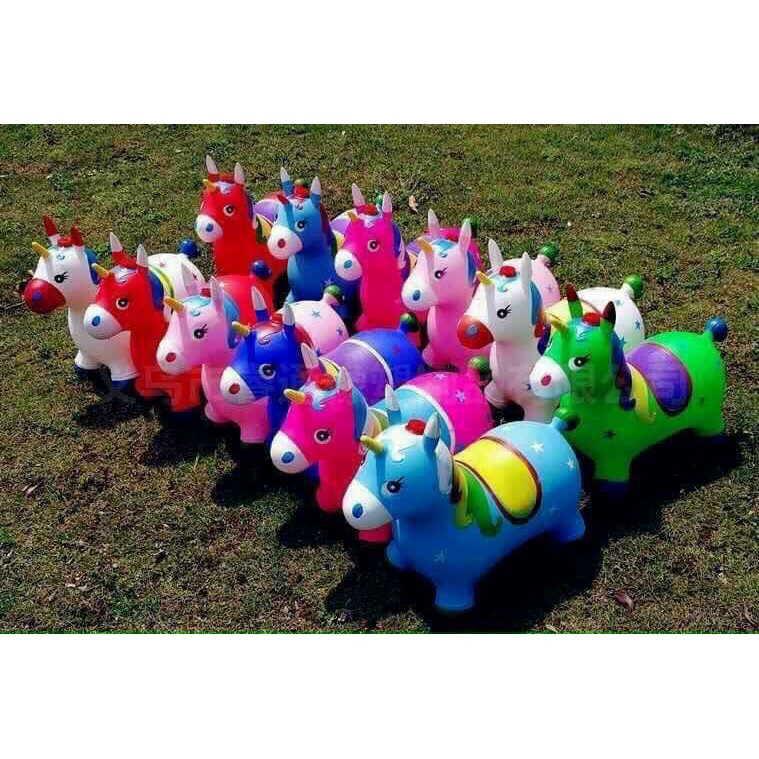 Thú Nhún Hươu Tuần Lộc Bò Sữa Các Loại Có Đủ Màu Sắc ( Gửi hàng chưa bơm )