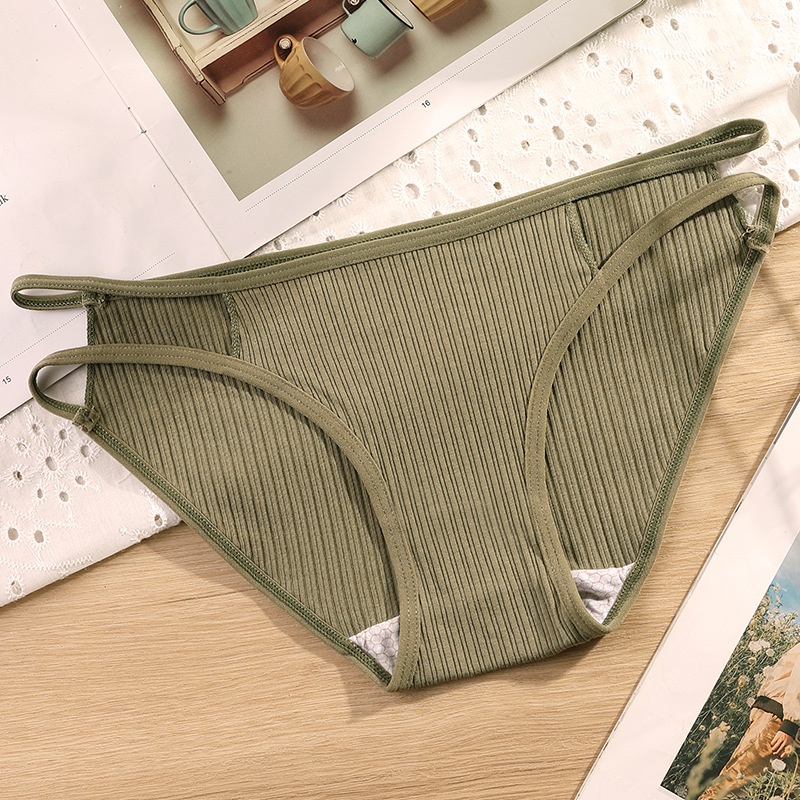 Quần Lót cotton Lưng Thấp Không Đường May Thoáng Khí Gợi Cảm Cho Nữ