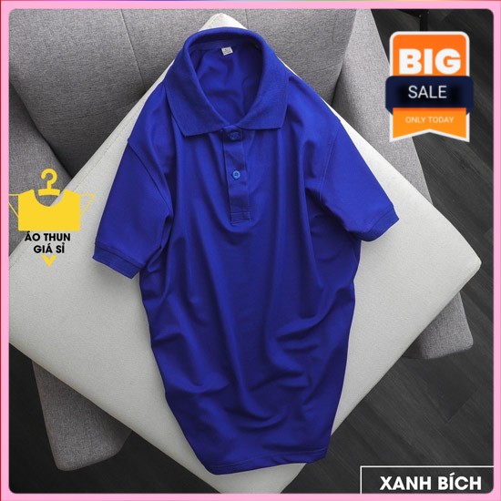 ÁO THUN CỔ TRỤ NAM MÀU XANH BÍCH