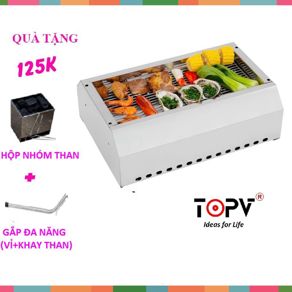 Bếp nướng than hoa không khói TopV KTV, Bếp lẩu nướng không khói TopV -mekotech1