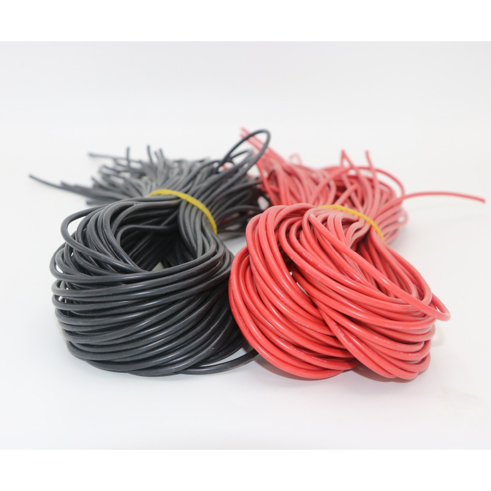 Cuộn Dây silicone 10M 8 10 12 AWG 5m Đỏ Đen Dài 5m Màu Sắc