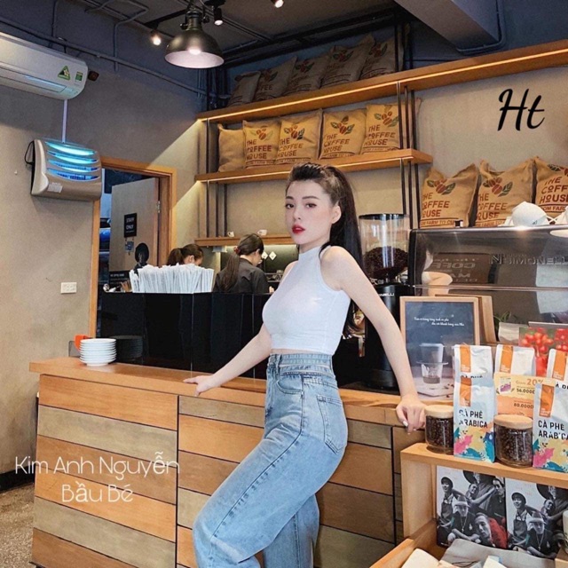 Áo croptop 3 lỗ cổ 3p Chất bozip H2H988