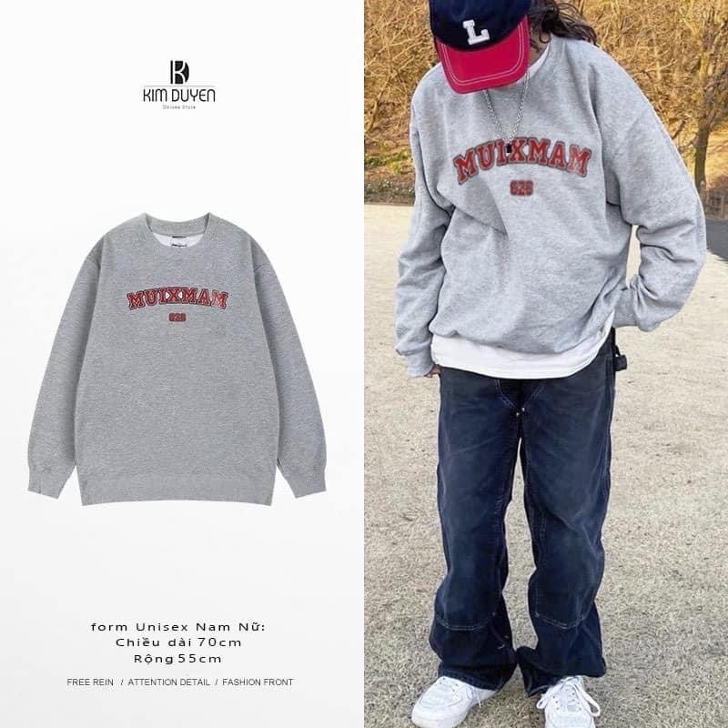 ÁO SWEATER NỈ XÁM MUIXMAN - freesize | BigBuy360 - bigbuy360.vn