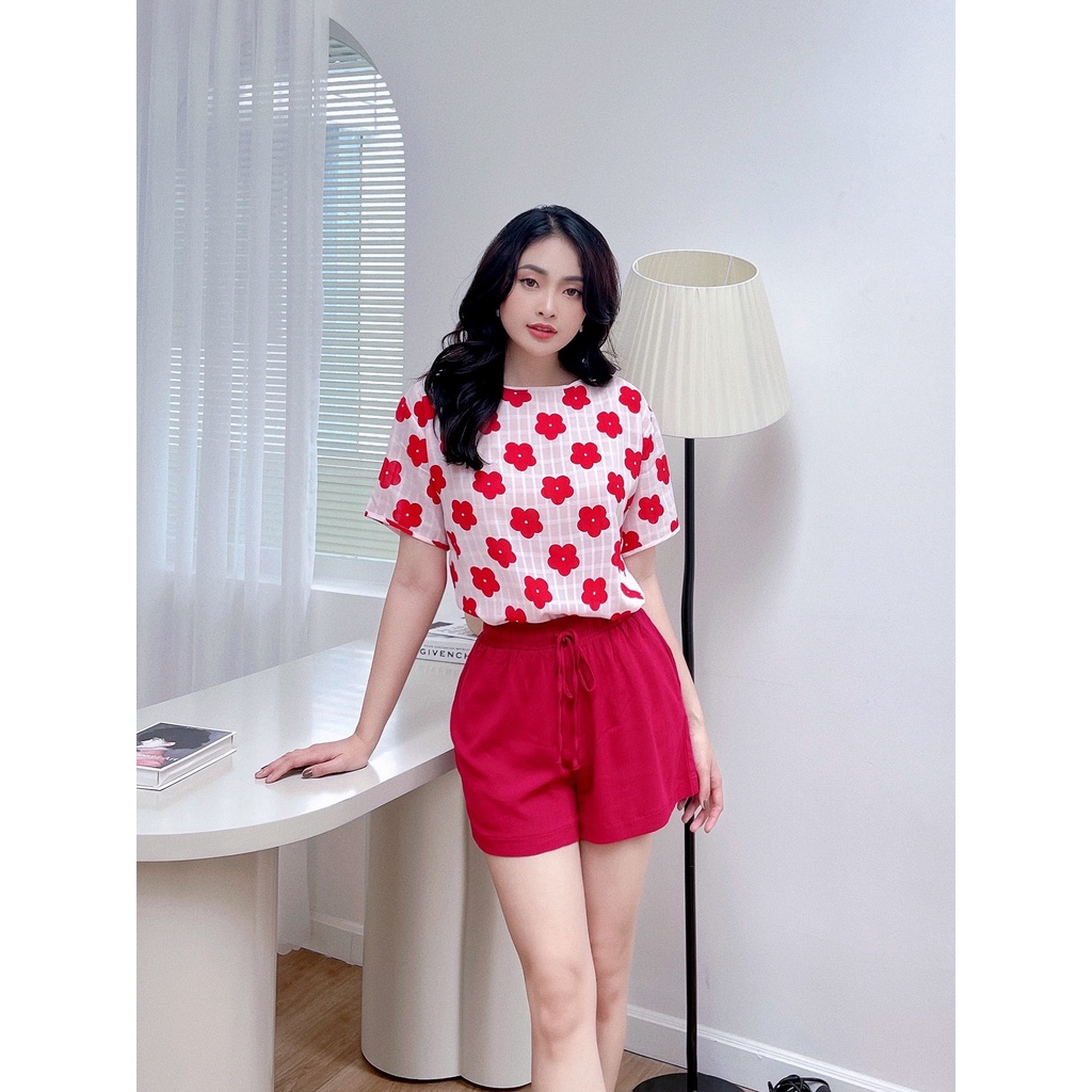 FEMEI Set mặc nhà áo kiểu quần ngắn DARLY HW PNP035