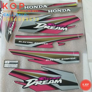 Tem xe Super DREAM L1 (mẫu tem hồng rách dream việt (-10%)