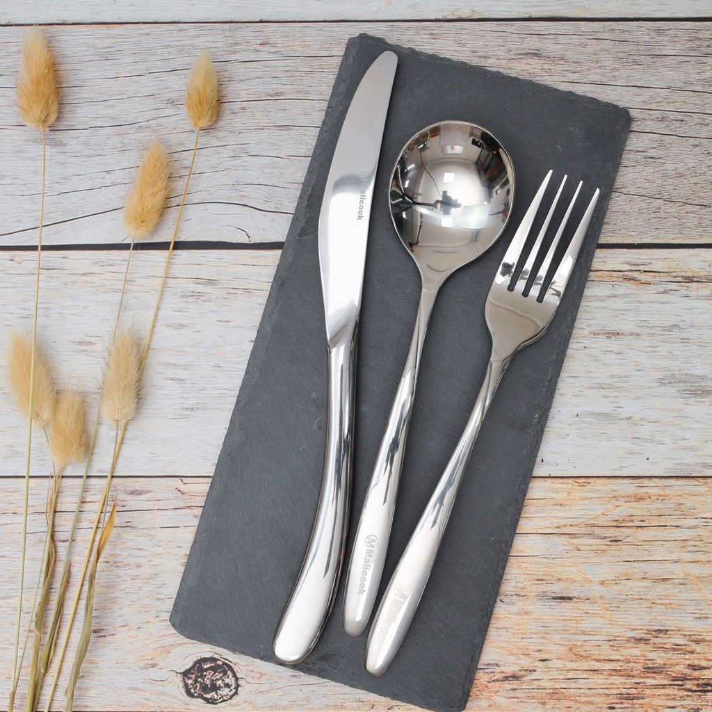 Thìa inox 304 Malicook  phong cách Châu Âu sang trọng cao cấp