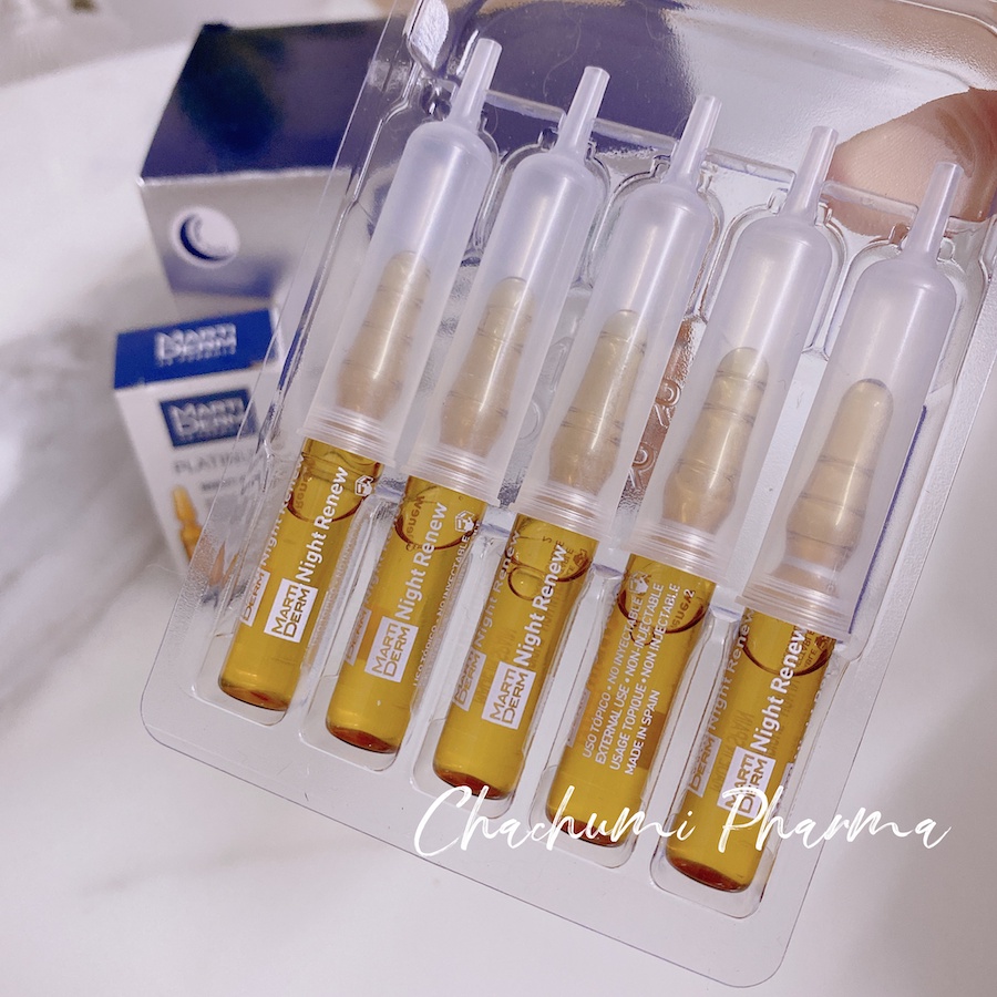 Martiderm platinum night renew ampoule chống lão hoá & tái tạo da ban đêm