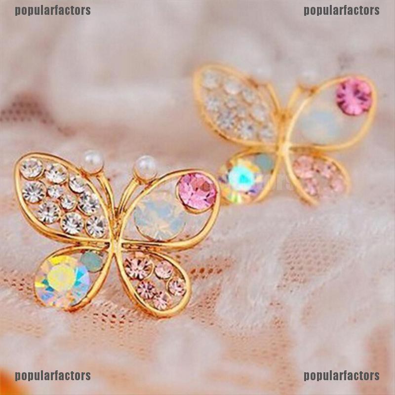 Khuyên Tai Hình Bướm Đính Đá Thời Trang