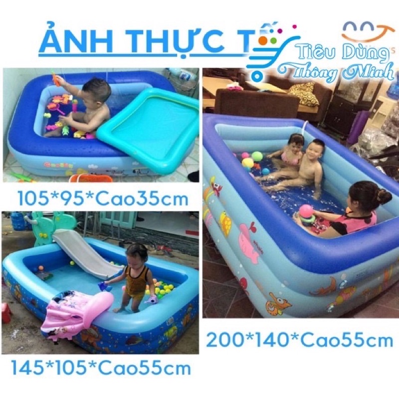 BỂ BƠI PHAO CHO BÉ (1,5m-1,8m-2,1m-3 tầng) TẶNG KÈM BƠM ĐIỆN