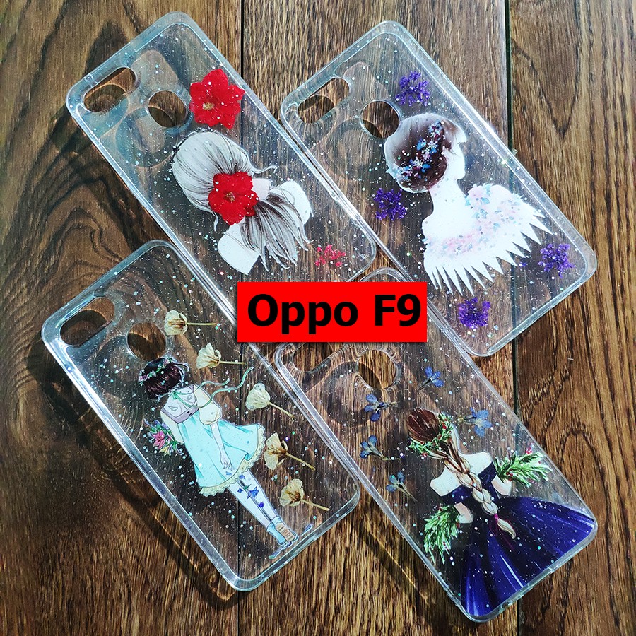 [Freeship toàn quốc từ 50k] Ốp lưng Oppo F9 họa tiết cao cấp (hoa khô thật)