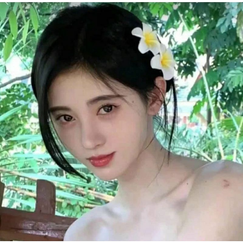 Kẹp tóc hoa cài đầu đi biển du lịch xuân hè chụp ảnh phụ kiện tóc phong cách frangipani Lh0917399527