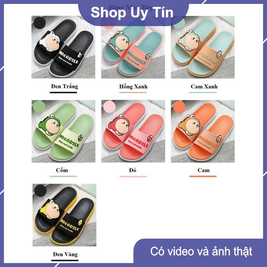 Dép Quai Ngang Cá Sấu CROCODILE Unisex Cao Su Siêu Mềm Form Nhỏ Các Bạn Đặt Tăng 1 Size N