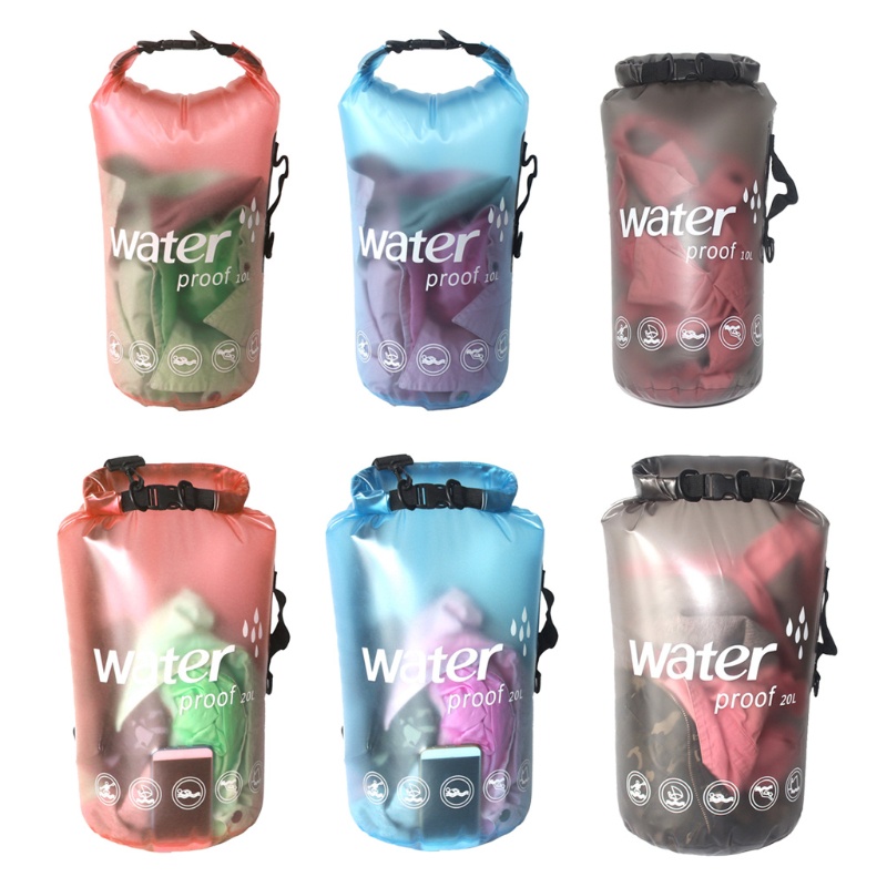 QQ Túi Khô Chống Thấm Nước Dung Tích 10 / 20L Để Đựng Đồ Khi Đi Bơi / Chèo Thuyền Kayak Tiện
