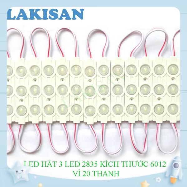 [Vỉ 20 thanh ] Led hắt - 3 led 2835 kích thước 6012 | Ánh sáng trắng | Led trang trí
