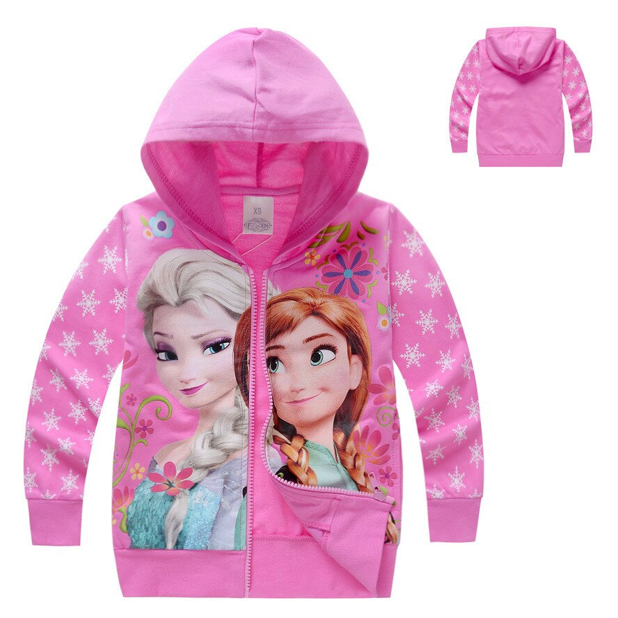 Áo Khoác Hoodie In Họa Tiết Hoạt Hình Frozen / Anna / Elsa Thời Trang Xuân Thu Cho Bé