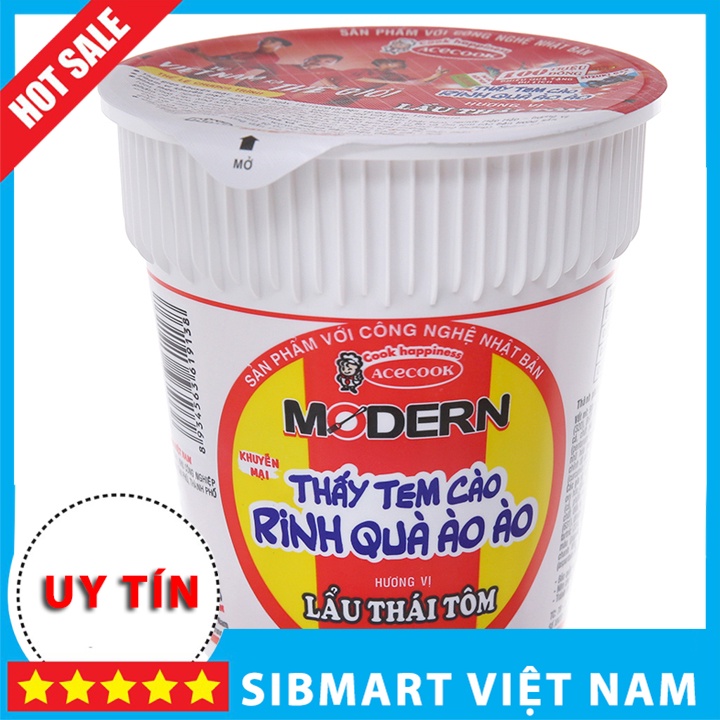 Mỳ ly Modern Acecook lẩu Thái tôm 65g - SibMart Việt Nam - SC0053