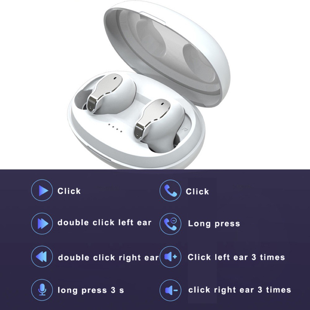 RB-Macaron 5.0TWS Tai nghe âm thanh nổi thể thao cảm ứng Bluetooth （Không có tiếng ồn và có micrô）