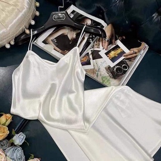Đầm ngủ lụa satin hai dây mát dành cho nữ (order) T33