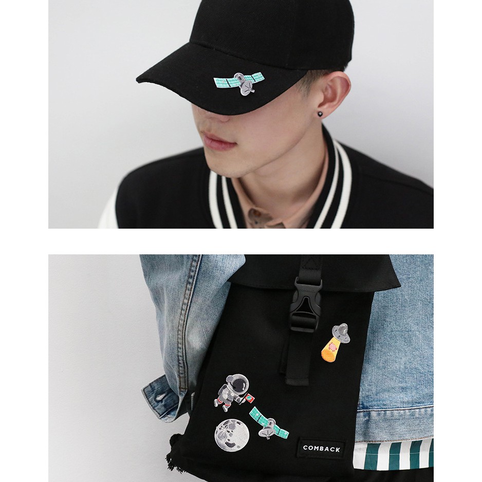 Sticker Dán Ủi Phi Hành Gia, Mặt Trăng Dễ Thương