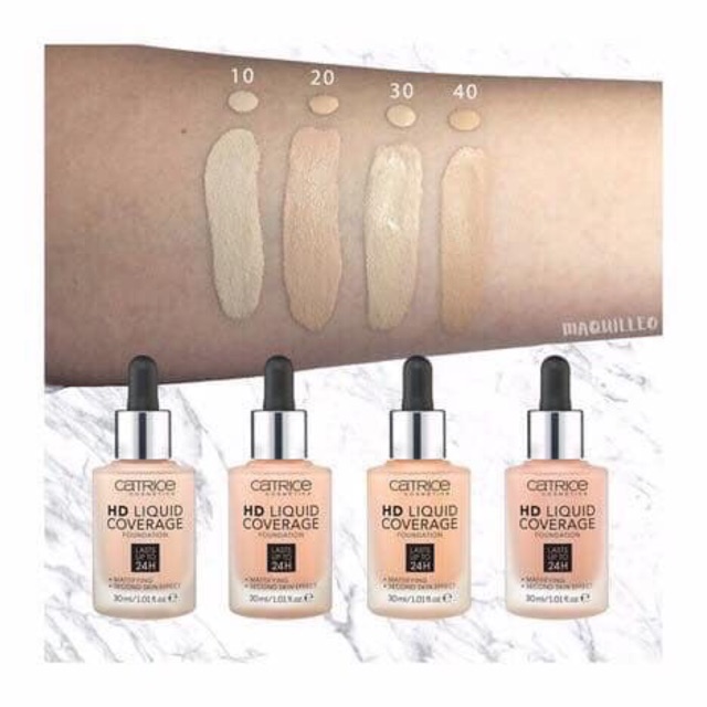 Kem Nền Catrice HD Liquid Coverage Foundation (30ml)