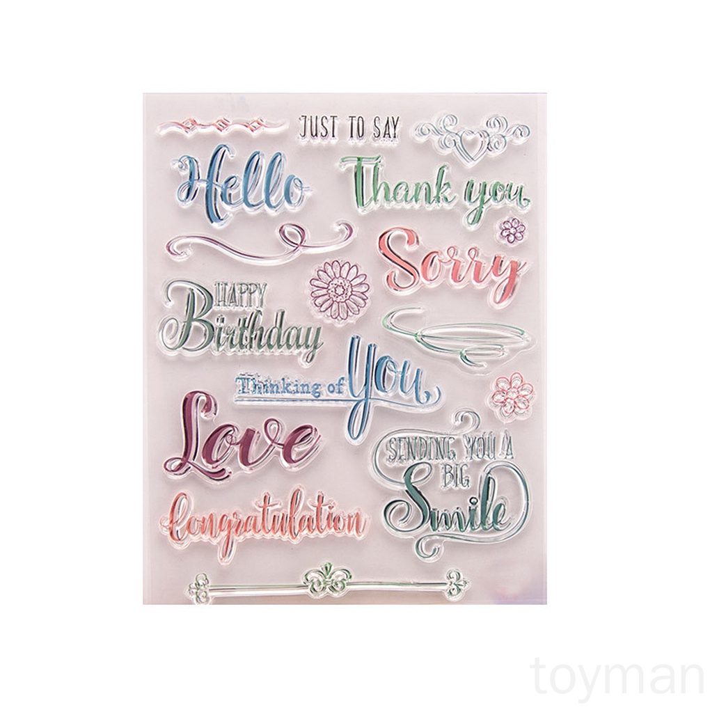 Con Dấu In Chữ Trang Trí Sổ Tay Diy