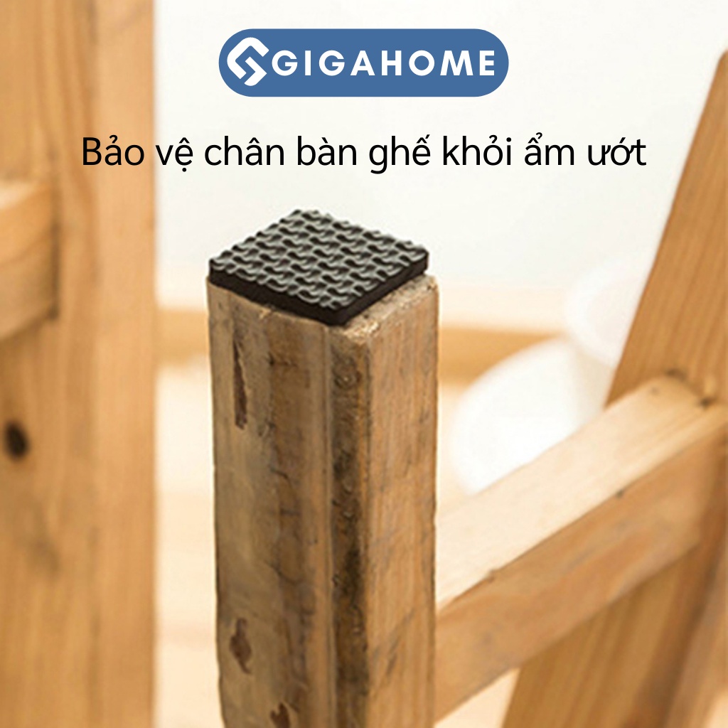 Combo 30 Miếng Dán Chân Bàn Ghế GIGAHOME Hình Vuông Tránh Trầy Xước Sàn Giảm Ồn 4793