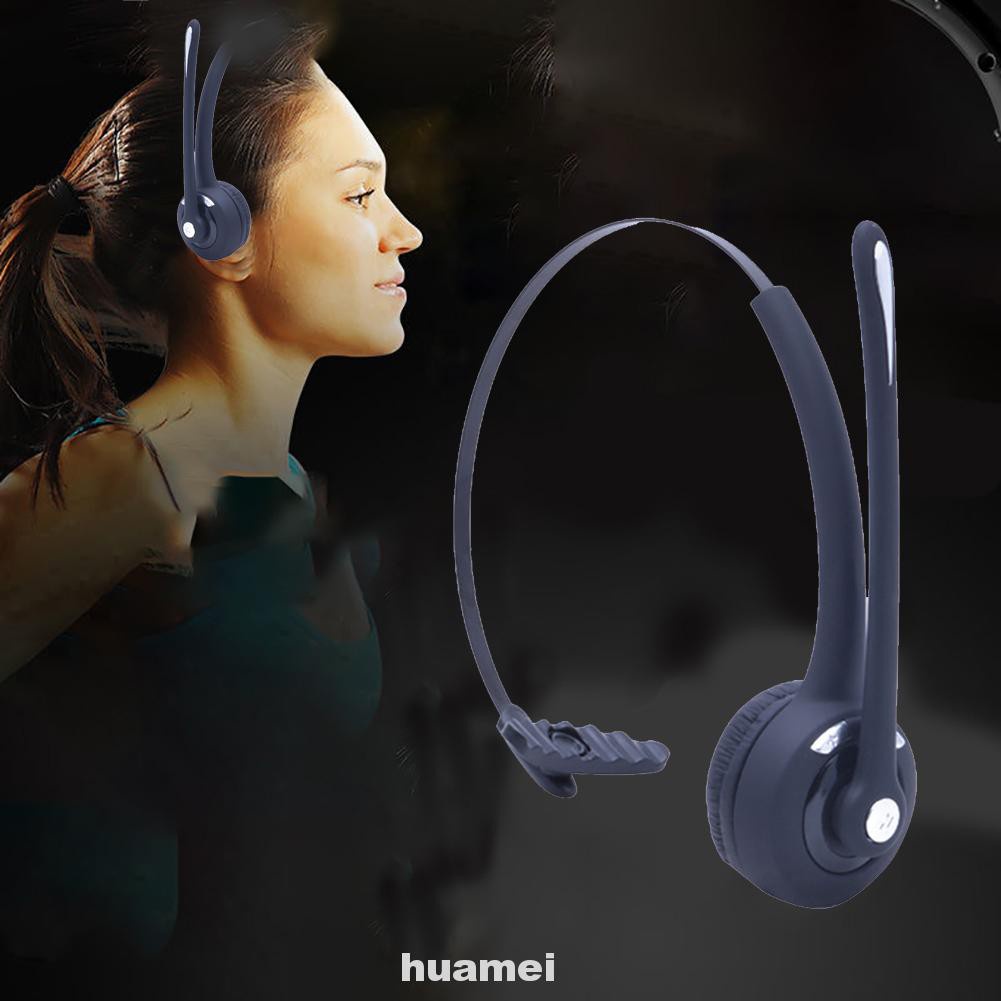 Hands Free Anti-noise Truck Driver Over-Head Cellphone Office With Mic Game Bluetooth Headset