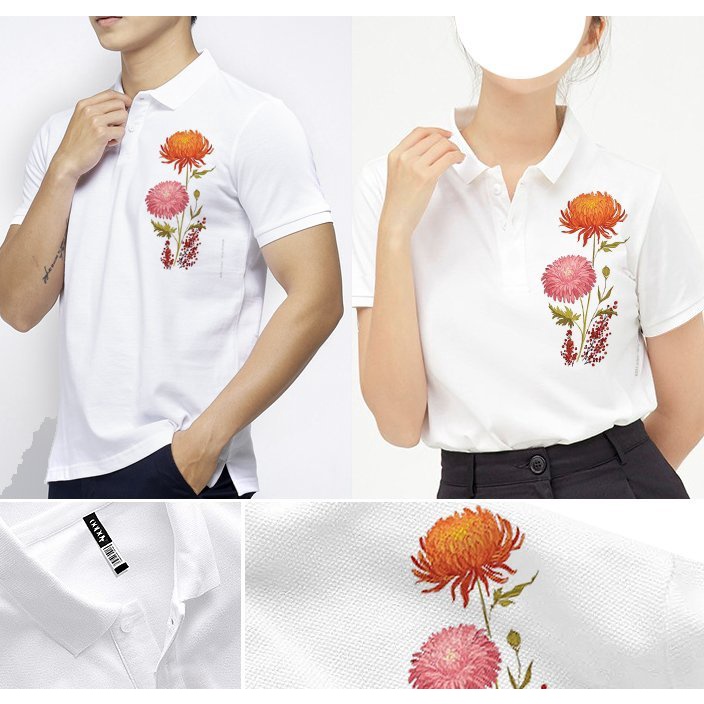 Áo Thun Polo Nam Cặp Đôi Couple áo thun có cổ in 3D sắc nét Polo phong cách lịch lãm độc đáo -B&W POLO142