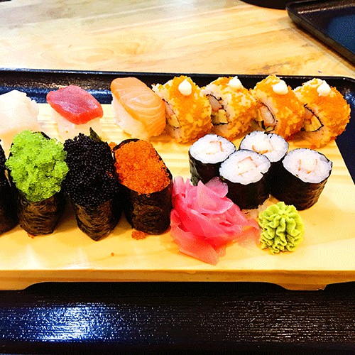 Thớt sushi sashimi gỗ 25x15cm trang trí decor món ăn nhà hàng Nhật