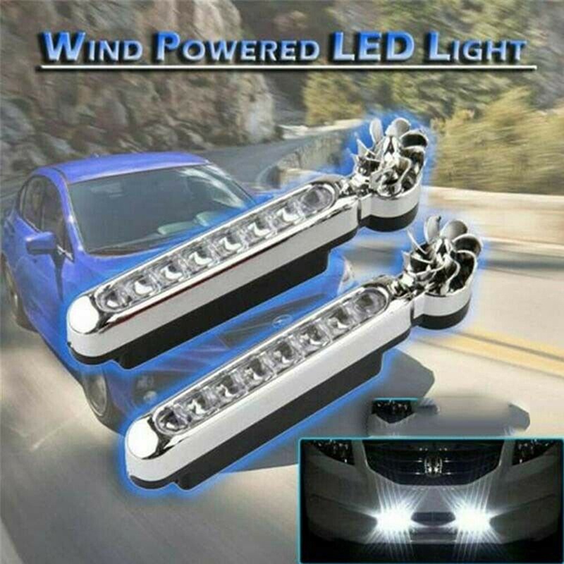 Bộ 2 Đèn Led 8 Bóng Chạy Ban Ngày Không Cần Cần Dùng