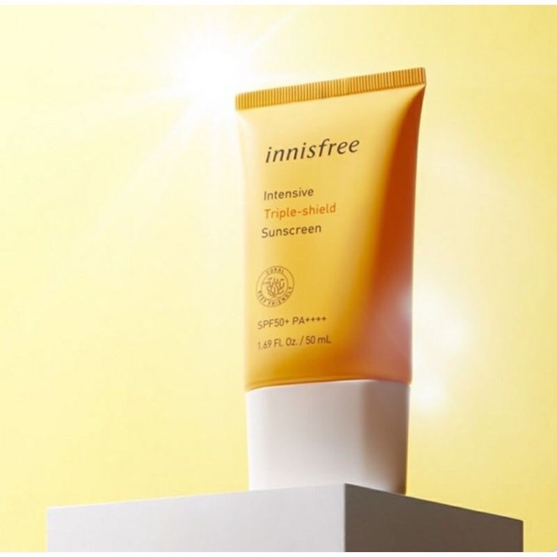 Kem Chống Nắng cho da nhạy cảm, da khô, da dầu Innisfree Triple Care Shield Vàng Hồng SPF 50PA++++ | BigBuy360 - bigbuy360.vn