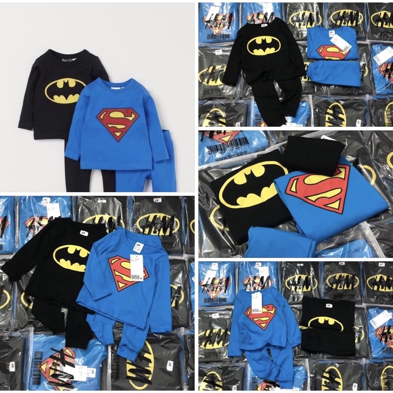 SET 2 BỘ DÀI TAY COTTON BATMAN CHO BÉ