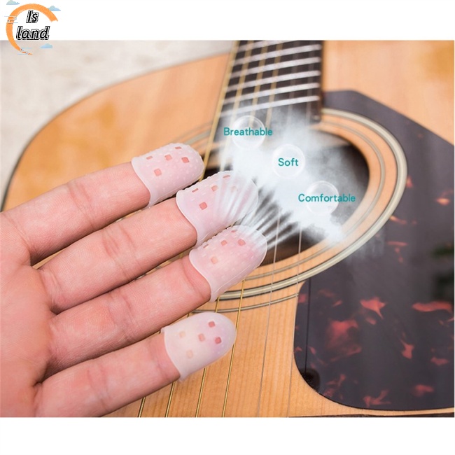 Bộ 5 Vỏ Bọc Ngón Tay Chống Trượt Giúp Giảm Đau Chơi Đàn Ukulele/Guitar Điện Tiện Dụng