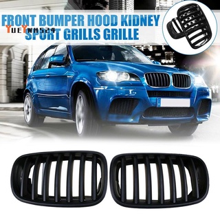 Cặp lưới tản nhiệt màu đen nhám gắn mui xe hơi bmw x5 x5m x6 x6m e70 e71 2007-2013