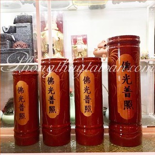 Ống Đựng Nhang bàn thờ Lá Trúc (cao 23cm, 26cm, 32cm) vành miệng lớn