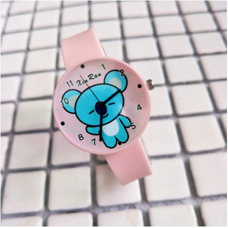 Đồng Hồ Đeo Tay In Hình Bt21 Dễ Thương Xinh Xắn