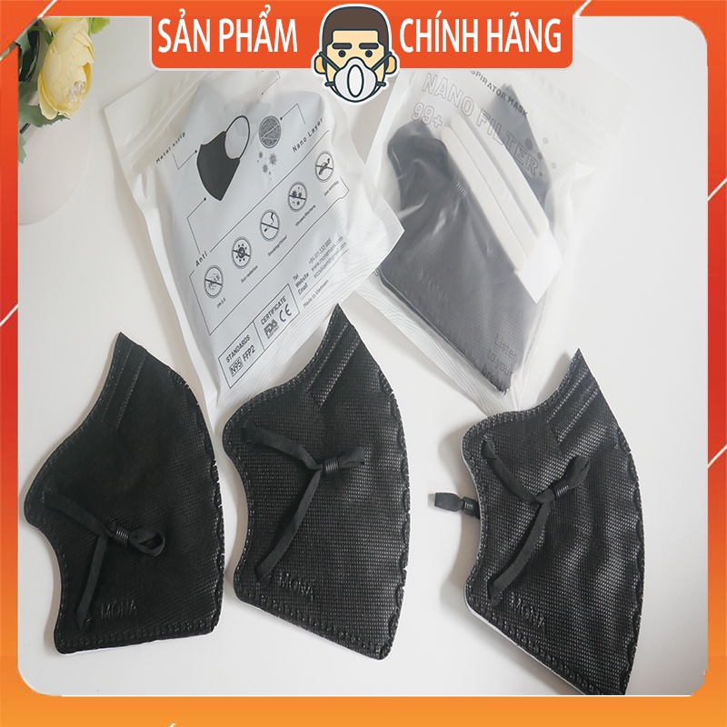 Combo 3c Khẩu trang Mona Mask N99 ngăn 99% hạt bụi siêu mịn kích thước 0,3 Mircrome pm2.5, chống tia UV, kháng khuẩn