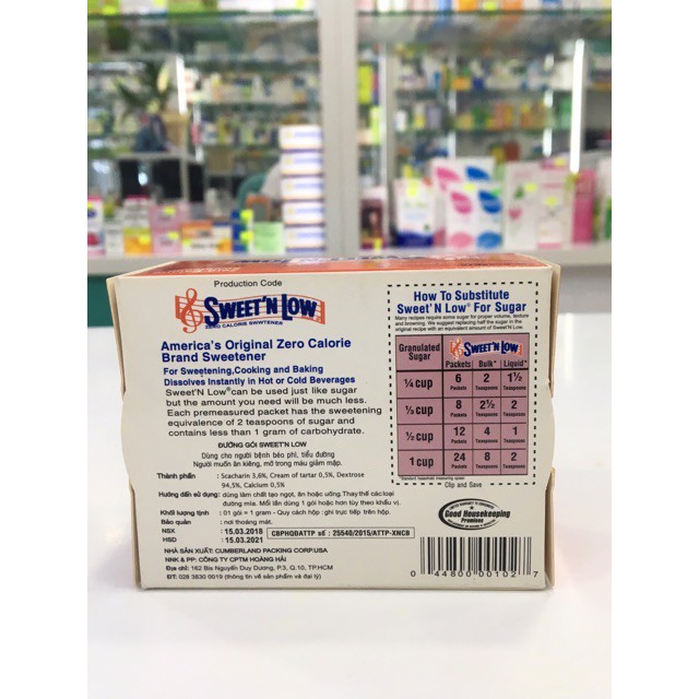 Đường ăn kiêng SWEET'N LOW - Amipharma - FREESHIP 99k