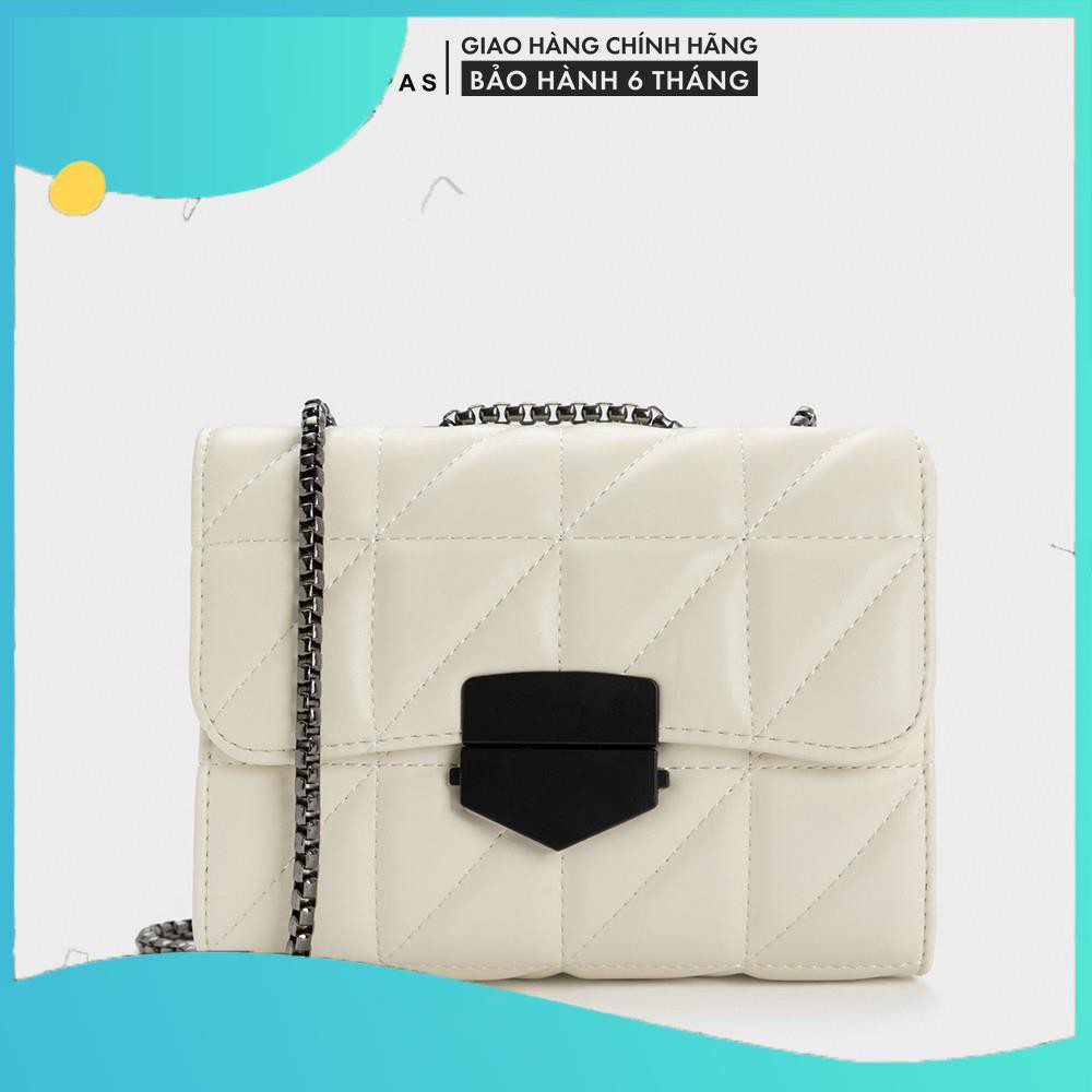 [Hàng Đẹp] Túi Xách Nữ Đeo Chéo Trần Chỉ Khóa Đen Sz 19 - TSN19327 - Freeship