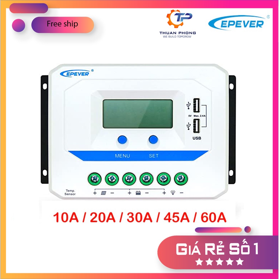 SẠC NĂNG LƯỢNG MẶT TRỜI PWM 12V/24VDC CÔNG SUẤT THỰC - BẢO HÀNH 24 THÁNG