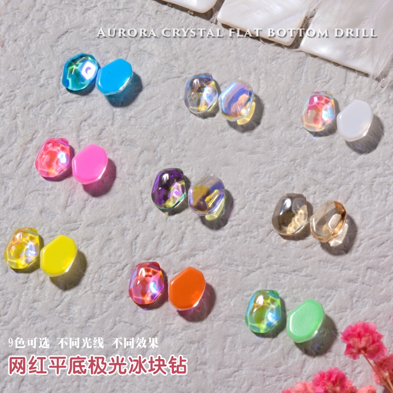 Charm đá nail, charm đá trong suốt kim cương, charm giọt nước - túi