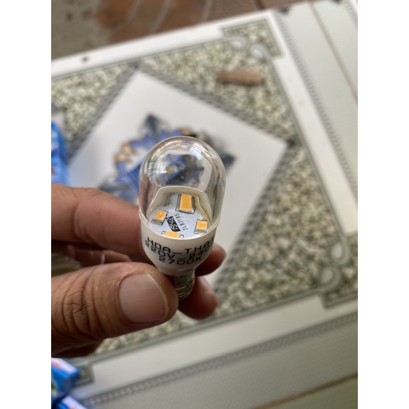 Bóng tủ lạnh led, bóng bí led, bóng đèn máy may led 1W đui E12, E14 cao cấp Hòa Thái