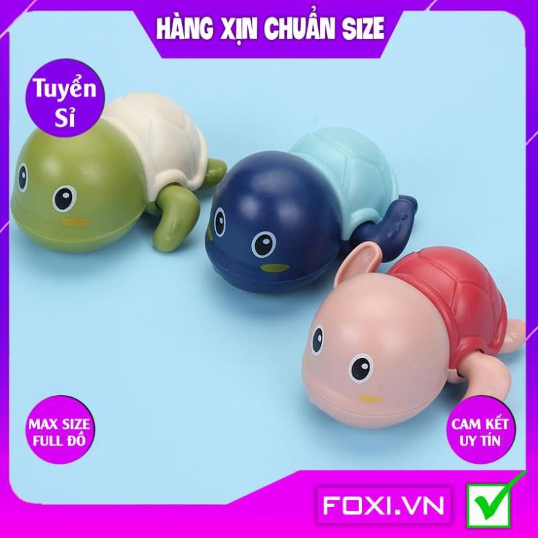 Rùa bơi trong nước ngộ nghĩnh Foxi cho bé-Đồ chơi nhà tắm-Có dây cót-Nhiều màu-Đáng yêu-Rèn khả năng hoạt động tay chân