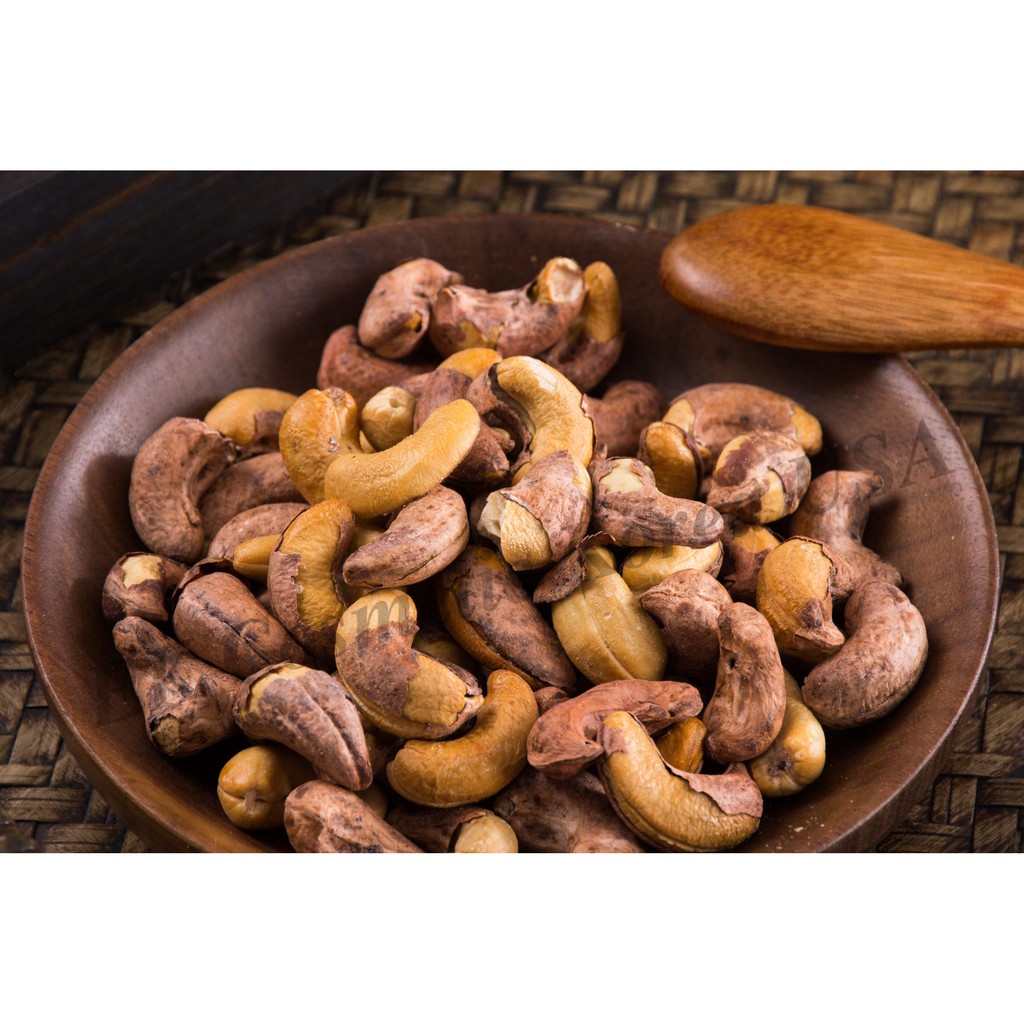 Hạt Điều Dinh Dưỡng rang muối còn vỏ lụa