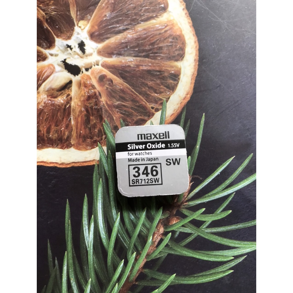 Vỉ 1 viên pin Maxell đồng hồ oxit bạc 712 SR712SW 346 chính hãng Nhật Bản Japan