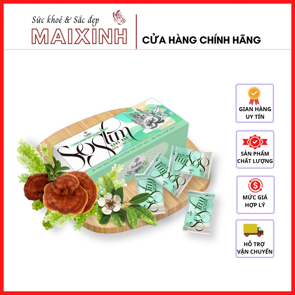 Kẹo socola giảm cân Soslim, giảm mỡ bụng hiệu quả, giảm béo an toàn không phải thuốc giảm cân + tặng thước dây